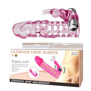 Funda Vibradora Conejo para Pene con Extensión