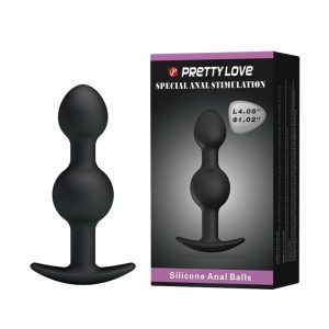 Plug Anal Doble con Pesa Vibratoria 10cm