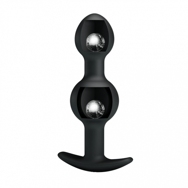 Plug Anal Doble con Pesa Vibratoria 10cm - Imagen 4