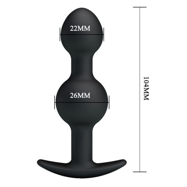 Plug Anal Doble con Pesa Vibratoria 10cm - Imagen 5
