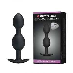 Plug Anal Doble con Pesa Vibratoria 12cm