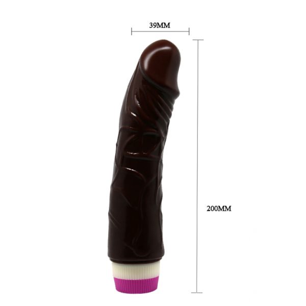 Vibrador Realista de 20cm Café - Imagen 4