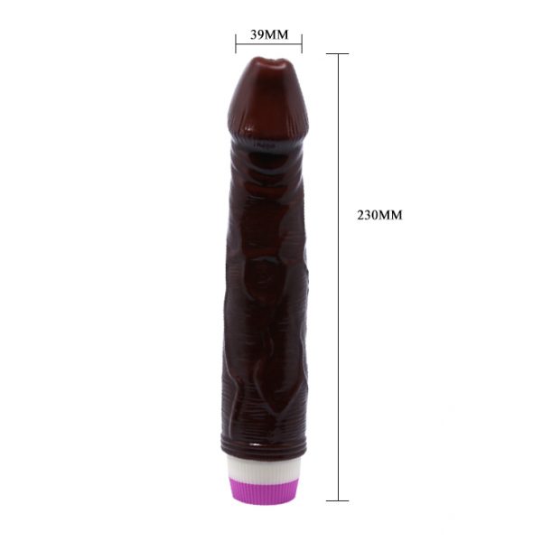 Vibrador Realista de 23cm Café - Imagen 4