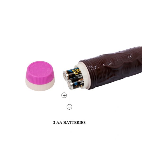 Vibrador Realista de 23cm Café - Imagen 6
