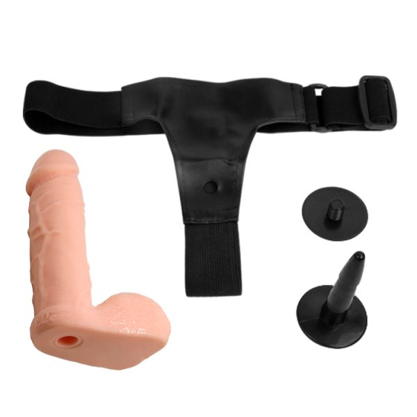 Arnés y Consolador Realista con Testículos 18 cm - Imagen 4