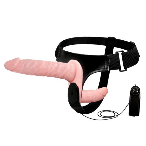 Arnés Vibrador Realista Lésbico Doble - Imagen 2