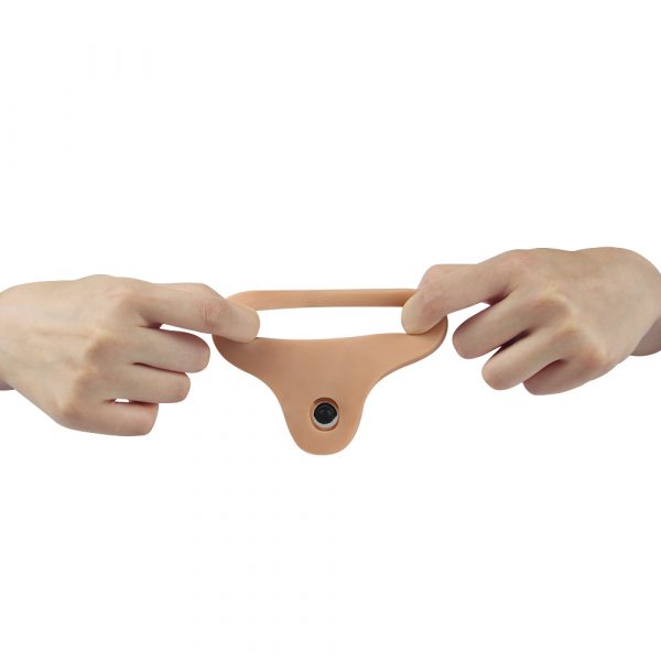 Anillo Vibrador Realista de 18 cm para Doble Penetración - Imagen 3