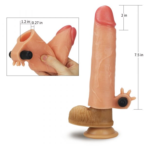 Extensión Vibrador Super Realista de 19 cm - Imagen 2
