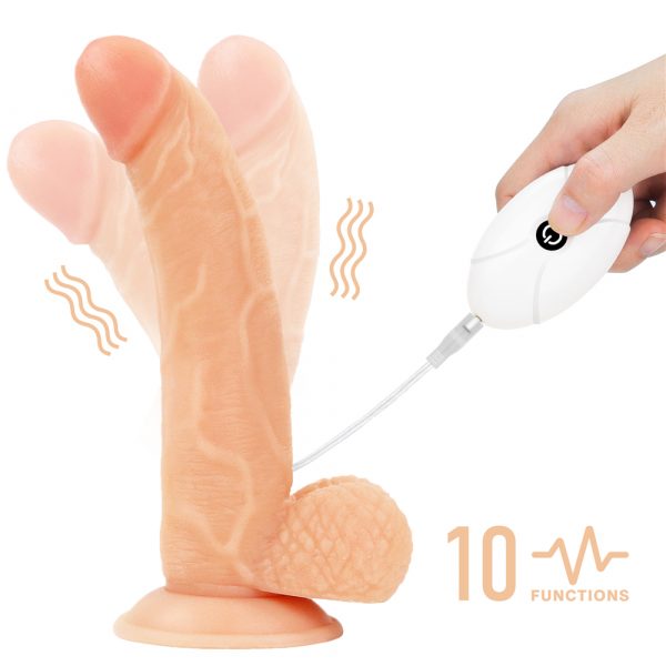 Arnés con consolador vibrador de 22 cm - Imagen 7