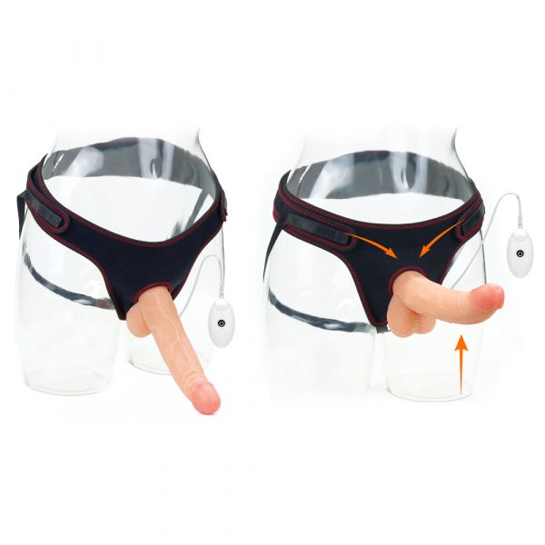 Arnés con consolador vibrador de 22 cm - Imagen 12
