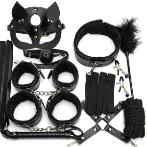 Kit BDSM Fetiche Negro 11 piezas