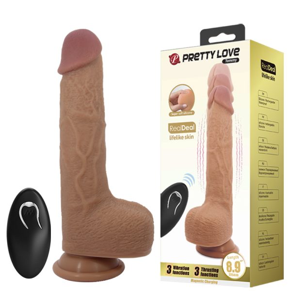 Vibrador Super Realista Autopenetrable Inalámbrico “Tommy”