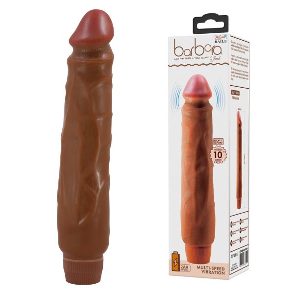 Vibrador Realista de 26cm Café
