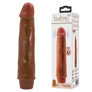 Vibrador Realista de 21cm con Cabeza Puntiaguda Café