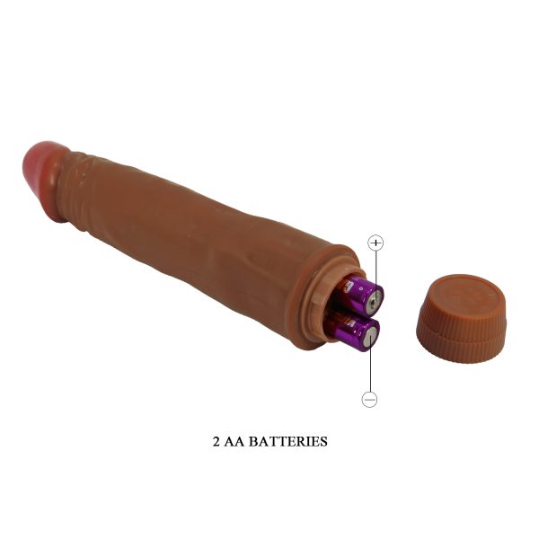 Vibrador Realista de 21cm con Cabeza Puntiaguda Café - Imagen 7