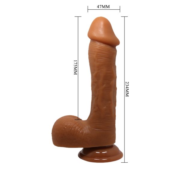 Consolador Realista de 22.5 cm Café - Imagen 6