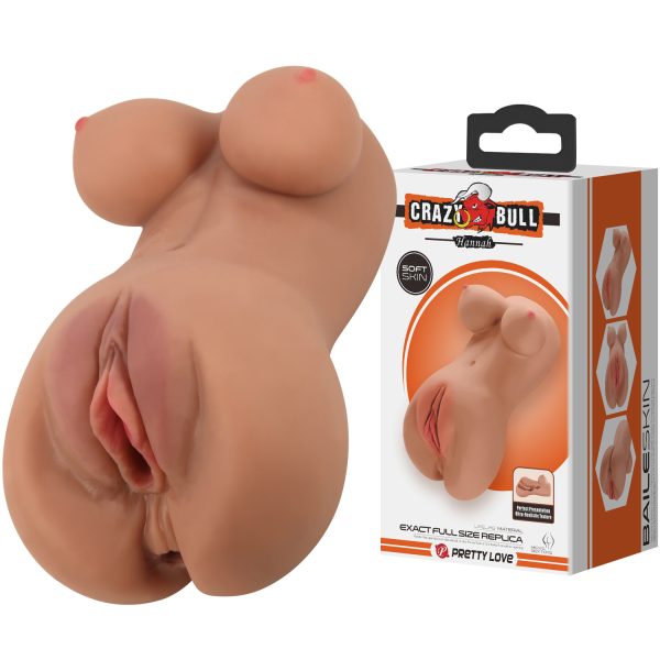 Masturbador Doble Vaginal y Anal "Hannah"