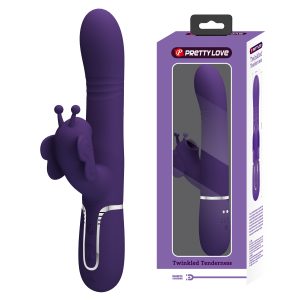 Vibrador Conejo con Perlas Giratorias y Estimulador de Clítoris "Ridgely"