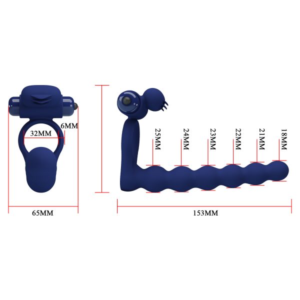 Anillo Vibrador Doble Penetración “Hércules” - Imagen 4