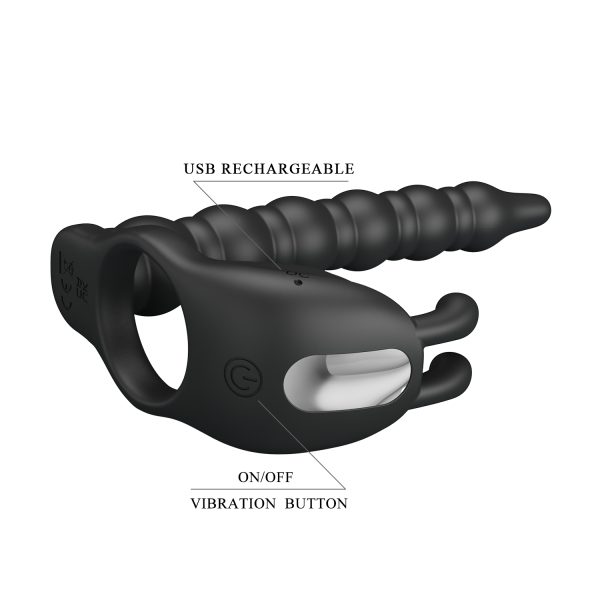 Anillo Vibrador Doble Penetración con estimulación de Clítoris - Imagen 3