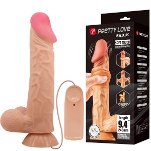 Vibrador Piel Deslizante con Vertebra de 24cm