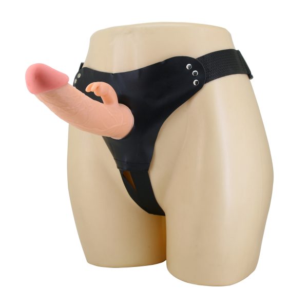 Arnés Consolador Realista con Estimulador de Clítoris de 19 cm - Imagen 6