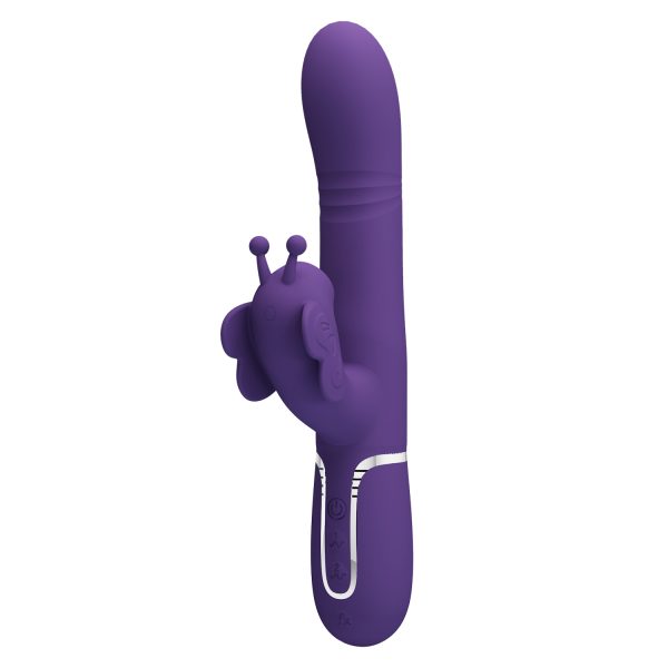 Vibrador Conejo con Perlas Giratorias y Estimulador de Clítoris "Ridgely" - Imagen 9