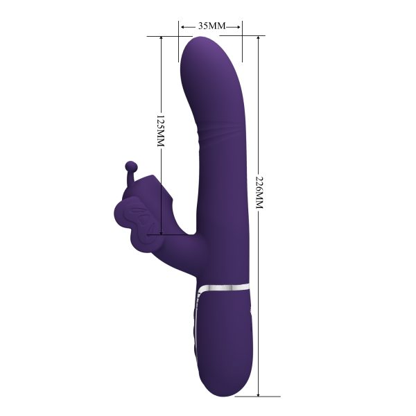 Vibrador Conejo con Perlas Giratorias y Estimulador de Clítoris "Ridgely" - Imagen 5
