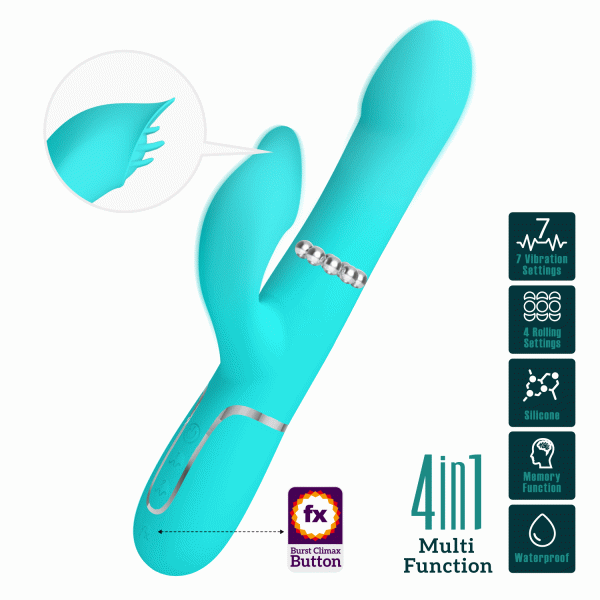 Vibrador Conejo con Perlas Giratorias "Falin" - Imagen 2