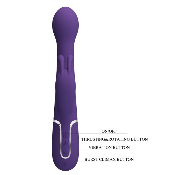 Vibrador Conejo Autopenetrable con Perlas Giratorias "Dejon" - Imagen 4