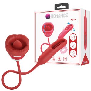 Vibrador con Estimulador de punto G y Simulador de Sexo Oral "Alyss"