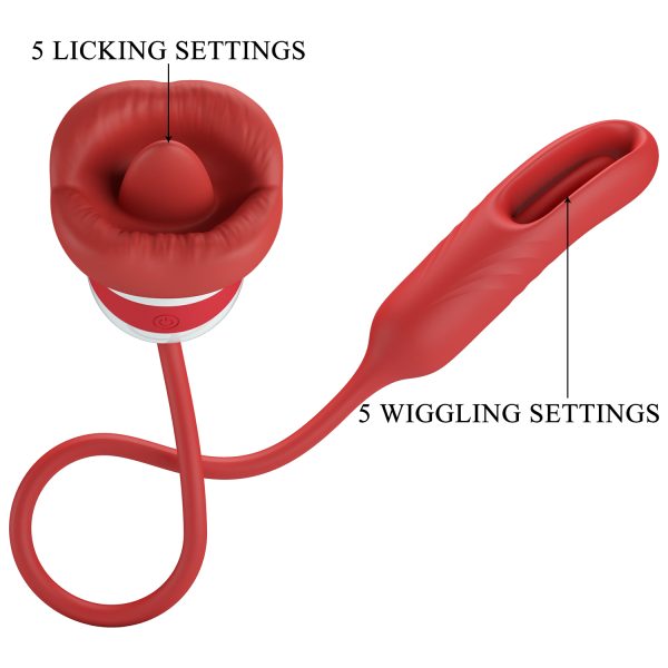 Vibrador con Estimulador de punto G y Simulador de Sexo Oral "Alyss" - Imagen 6