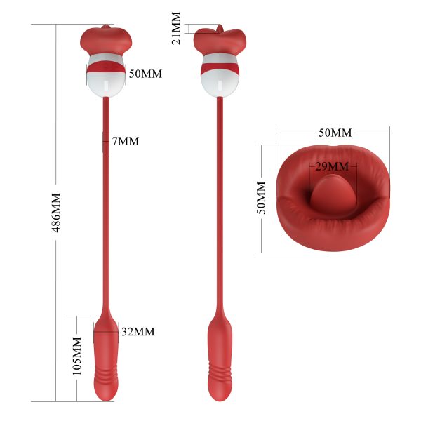 Vibrador Simulador de Sexo Oral con Estimulador de punto G "Ashlynn" - Imagen 9