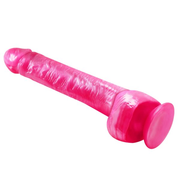 Consolador Realista con Testículos 28cm Jelly - Imagen 4