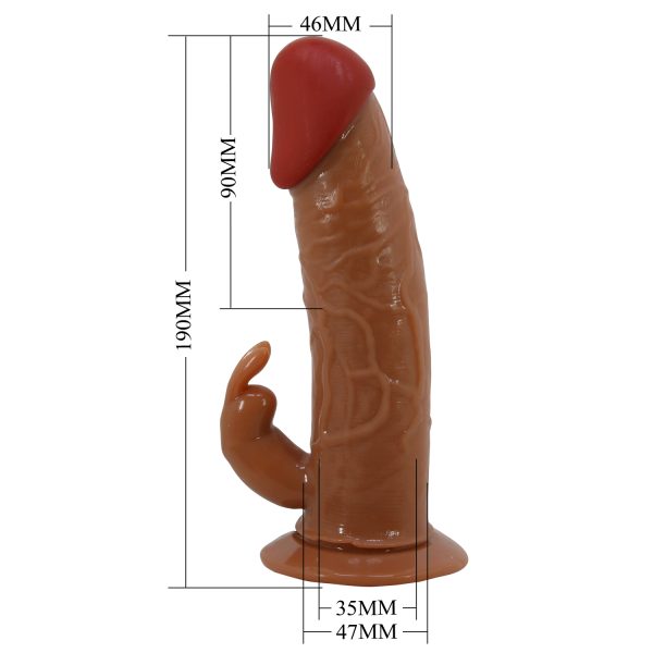 Arnés Vibrador Realista con Estimulador de Clítoris de 19 cm - Imagen 11