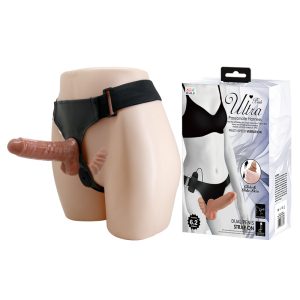 Arnés Vibrador Realista Lésbico Doble con Piel Deslizante