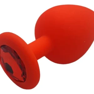 Plug Anal de Silicona con Diamante